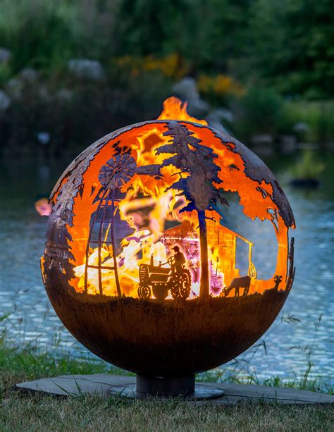 Appel Crisp Farms Farm Fire Pit Sphere Custom Made Call Etsy Australia