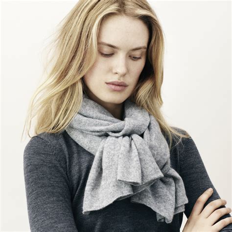 Gray Cashmere Scarf For Women Luxury Scarves