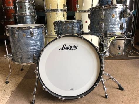 Ludwig Classic Maple Series Sky Blue Pearl 4pc Drum Set Monroe Nc