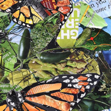 Monarch Butterfly Art By Collage Artist Deborah Shapiro Deborah