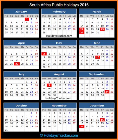 Public holidays in malaysia are regulated at both federal and state levels, mainly based on a list of federal holidays observed nationwide plus a few additional holidays observed by each individual state and federal territory. south african calendar 2016 with public holidays - Google ...