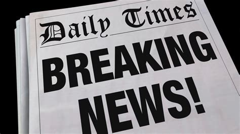 Breaking News Spinning Newspaper Headline 3 D Animation Motion ...