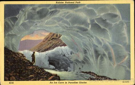 An Ice Cave In Paradise Glacier Rainier National Park