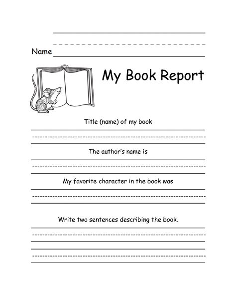 024 2nd Grade Book Report Template 132370 Free Templates With 2nd Grade