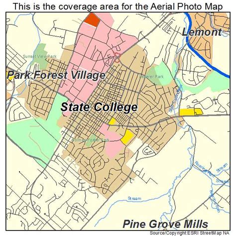 Aerial Photography Map Of State College Pa Pennsylvania