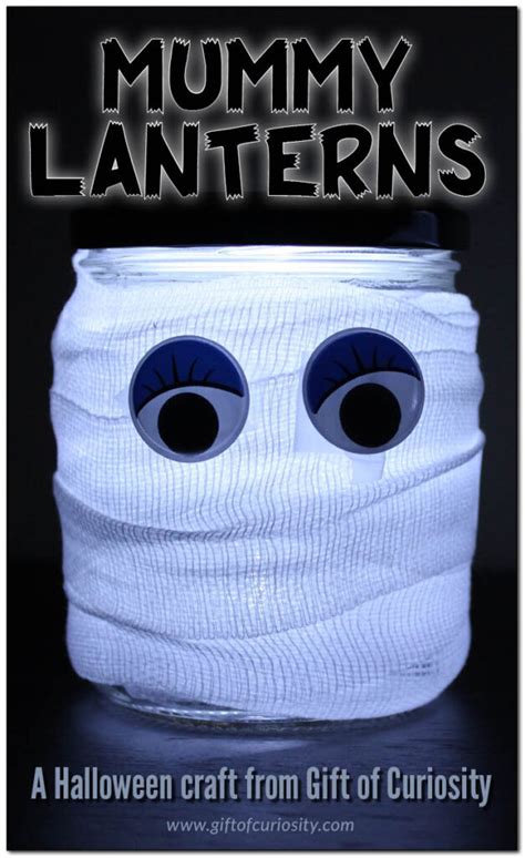 Mummy Lantern Mason Jar Craft For Halloween T Of Curiosity