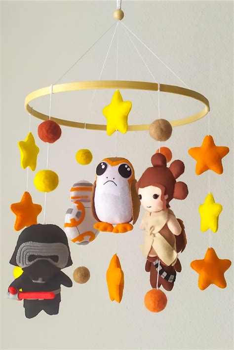 Star Wars Baby Mobile Jedi Baby T Hanging Felt Mobile For Etsy In