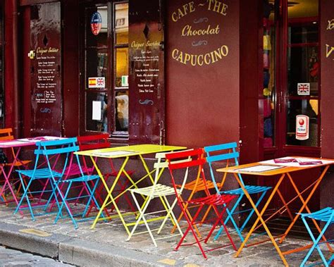 Paris Decor Colorful Paris Bistro Cafe Paris Photograph Montmartre