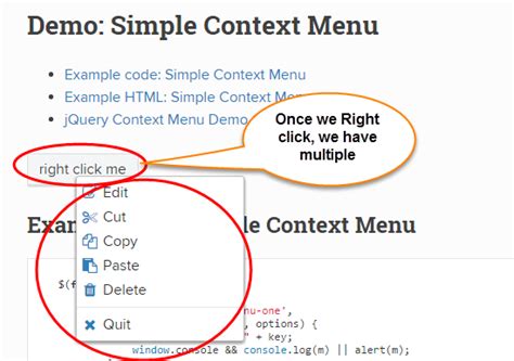 Right Click Context Menu Example Selenium Easy