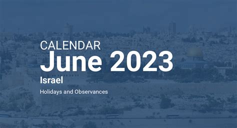 June 2023 Calendar Israel