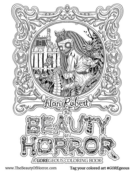 35 Alan Robert Detailed Horror Coloring Pages For Adults Coloring
