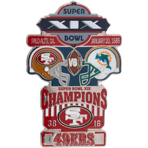 San Francisco 49ers Super Bowl Xix Collectors Pin