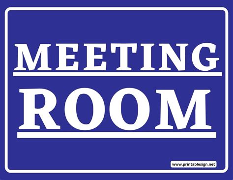 Meeting Room Sign Free Download