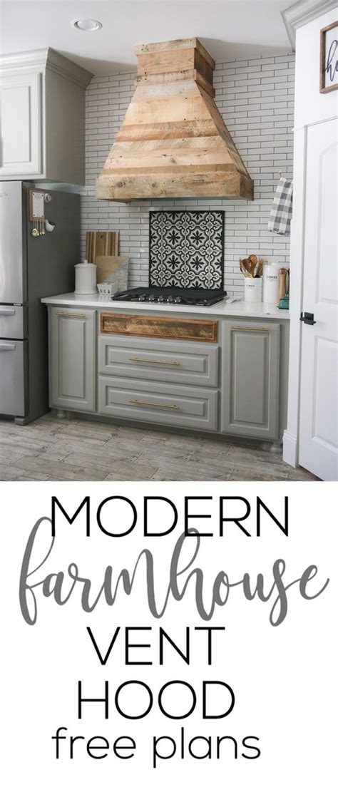 We're big fans of these concealed or integrated range hoods, so there was no question that we'd put one in the farmhouse. DIY Modern Farmhouse Vent Hood and Tool Giveaway!