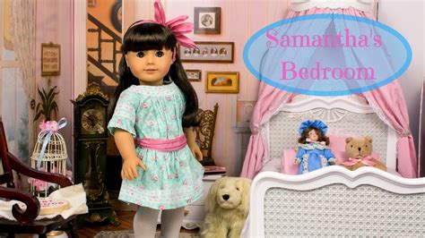 american girl doll house samantha parkington bedroom set up youtube