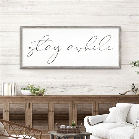 Stay Awhile Sign Etsy