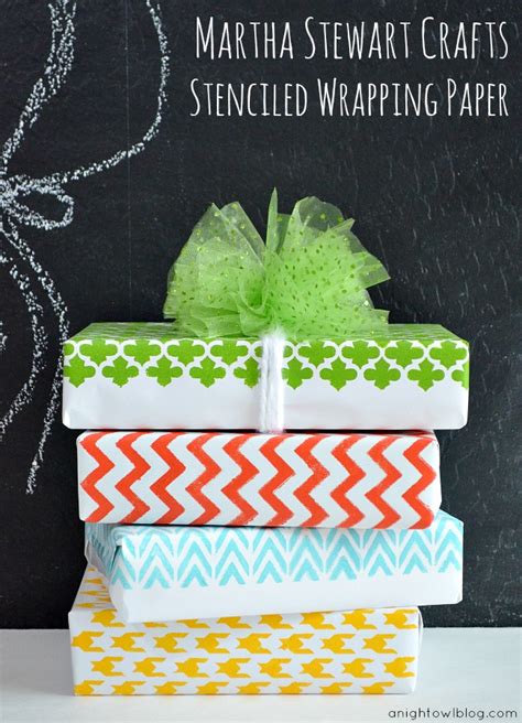 Diy Stenciled Wrapping Paper With Martha Stewart Crafts
