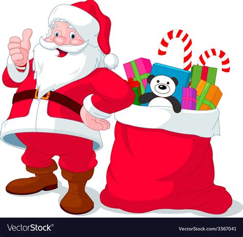 Santa With His Bag Of Ts Stock Image And Royalty Free Vector Files