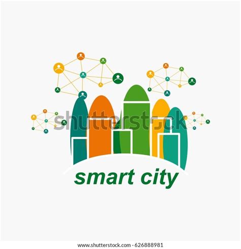 Smart City Logo Vector Template Stock Vector Royalty Free 626888981