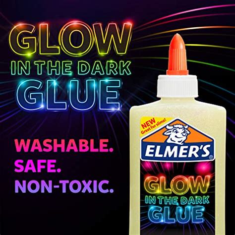 Elmers Glow In The Dark Liquid Glue Great For Making Slime Washable