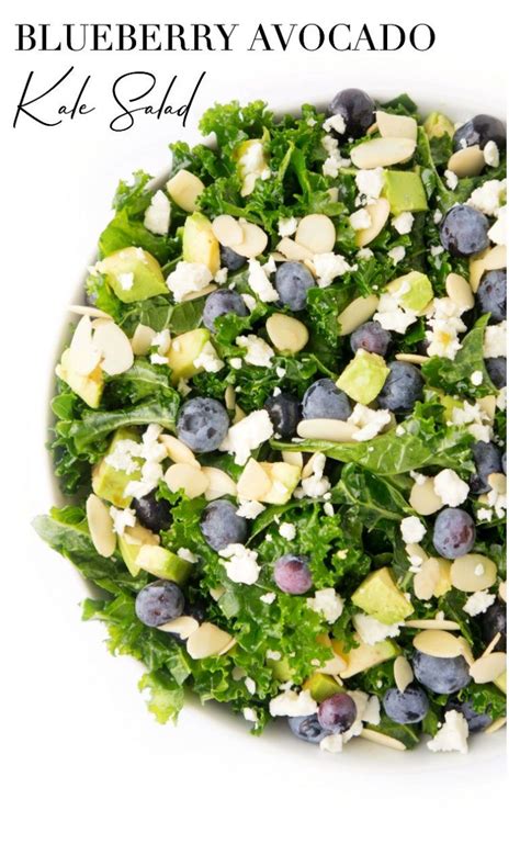 Blueberry And Avocado Kale Salad Healthy Sides Healthy Side Dishes