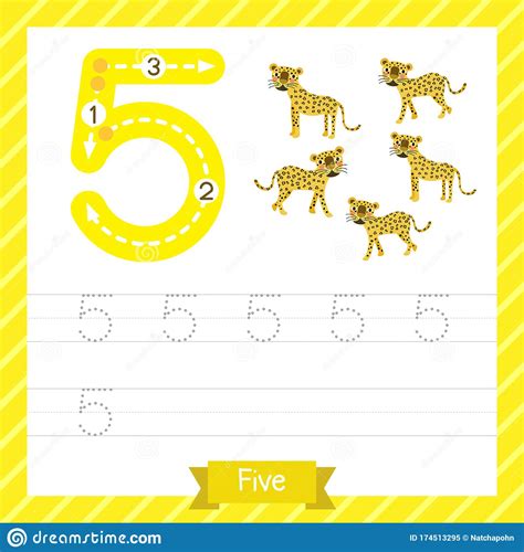 Tracing Numbers Animals Worksheet