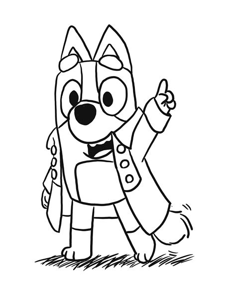 Bluey Coloring Page Drawing Image