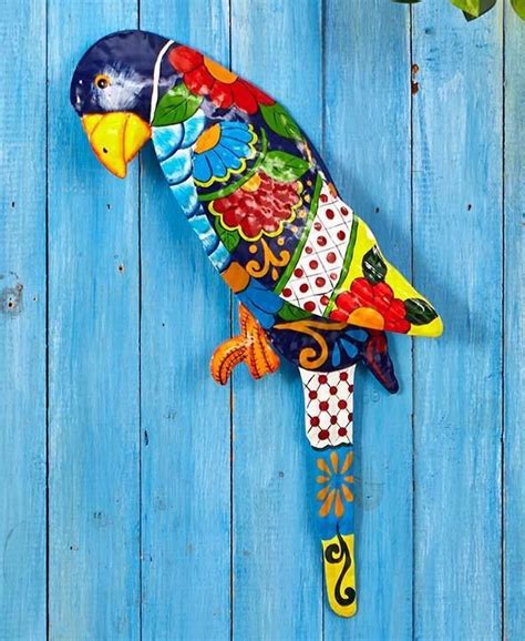 Bright Tropical Parrot Wall Indoor Outdoor Fence Porch Yard Garden Home