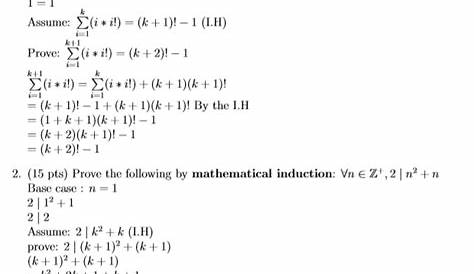 discrete mathematics - Mathematical Induction Proofs - Mathematics