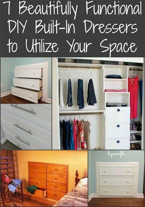 I first peeled back the carpet to expose the. 7 Beautifully Functional DIY Built-In Dressers to Utilize ...