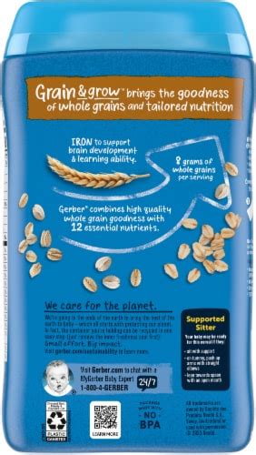 Gerber® Grain And Grow 1st Foods Stage 1 Oatmeal Cereal 16 Oz Smiths