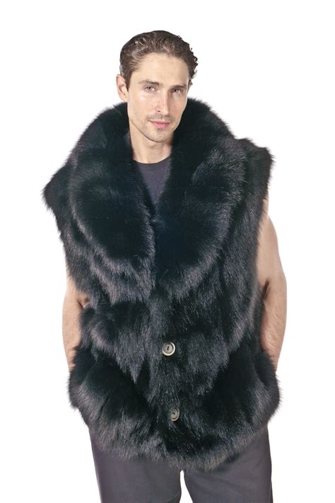 Mens Fox Fur Vest Madison Avenue Mall Furs