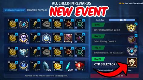 Free Ctp Selector And More Rewards New Special Days Check In Event Mff Hindi India Youtube