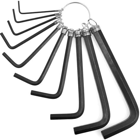 Wideskall 10 Pieces Metric Allen Wrench Hex Key Set