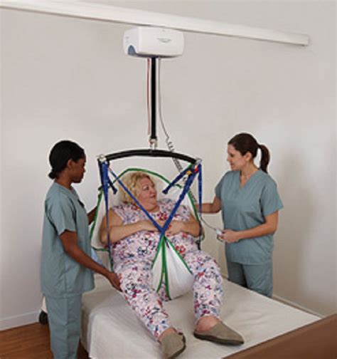 This is done so patients who cannot move between a bed, a chair, the toilet, or a mobility device can be given optimum support when moving. Handicare C-800 lb Capacity Fixed Ceiling Bariatric ...