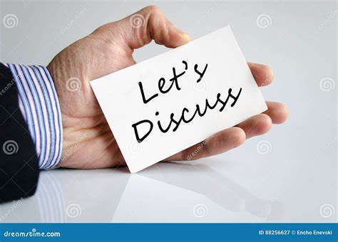Let S Discuss Text Concept Stock Image Image Of Male 88256627