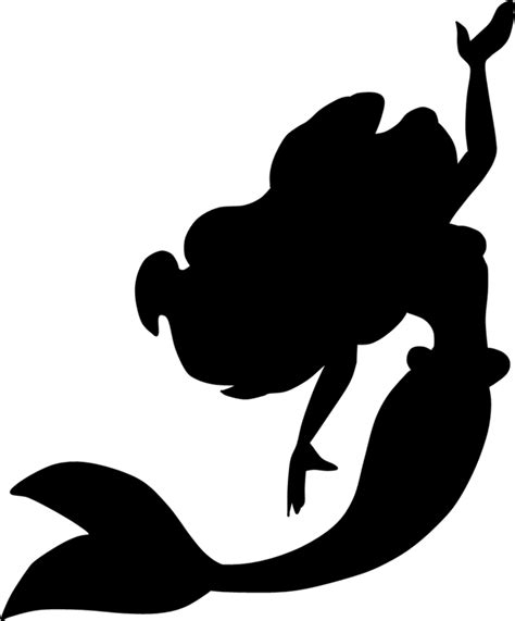 Ariel Silhouette Disney Princess Part Of Your World Clip Art Mermaid