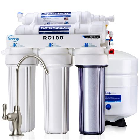 buy ispring ro100 top quality under sink 5 stage reverse osmosis drinking water filtration