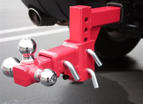 Towing And Hauling Heavy Duty Adjustable 2 Receiver Hitch Tri Ball 3 Way