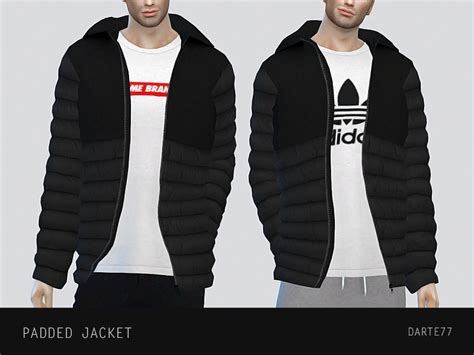 Padded Jacket With Images Sims 4 Male Clothes Sims 4 Men Clothing
