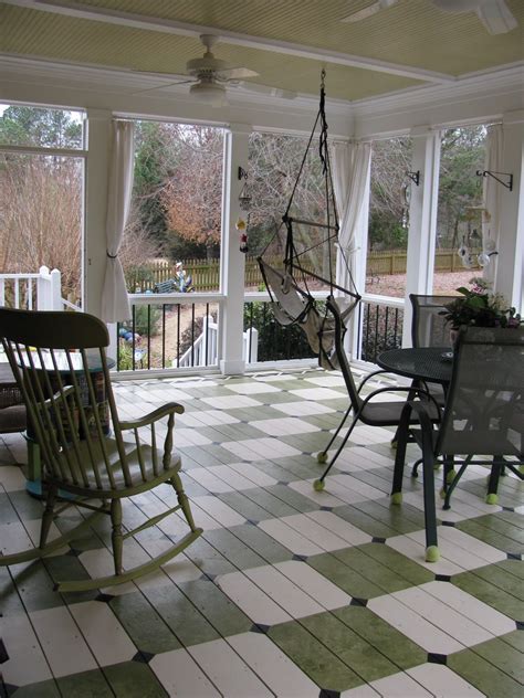 Painted Checkerboard Floor Painted Porch Floors House With Porch