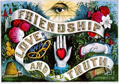 Victorian Symbols Of Honor Friendship Love And Truth Freemasonry From