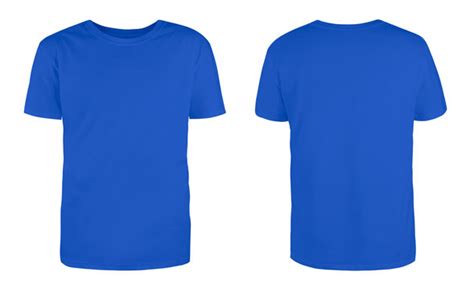 Blank Blue T Shirt Front Back