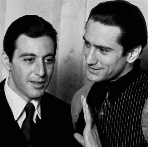 Al Pacino And Robert De Niro On The Set Of The Godfather Ii 1974 In