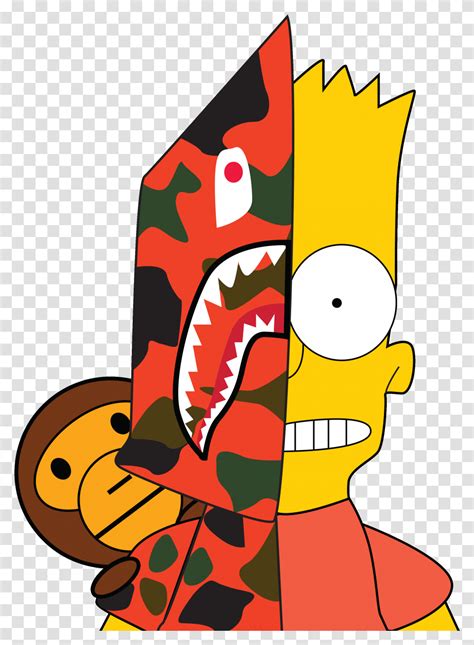 Collection Of Free Bape Drawing Simpsons Bart Simpson X Bape Teeth