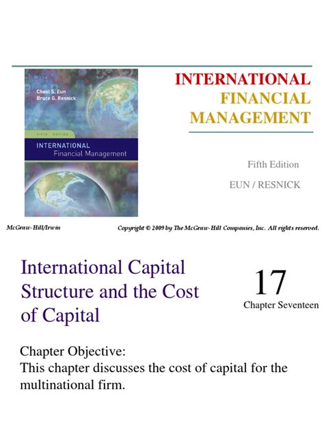 Cost of capital is important in deciding how a company will structure its capital so to receive the highest possible return on investment. international capital structure and cost of capital | Cost ...