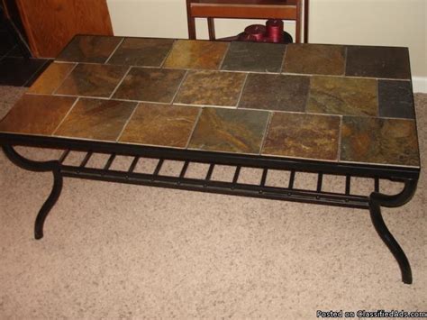 Stone top coffee tables have been made for many years, and versions that date back to the 18th century alongside those produced as recently as the 21st century. STONE TILE TOP COFFEE TABLE - Price: $30.00 for sale in ...