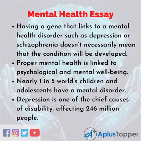 Mental Health Essay Essay On Mental Health For Students And Children