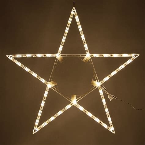 Kringle Traditions 32” Warm White Led Star Light Fold Flat Christmas