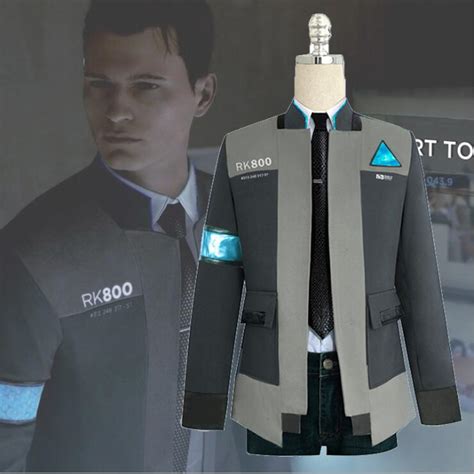 Game Detroit Become Human Connor Cosplay Costume Rk800 Agent Suit